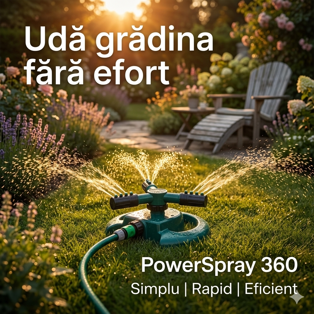 Aspersorul PowerSpray 360 - 1+1 GRATIS