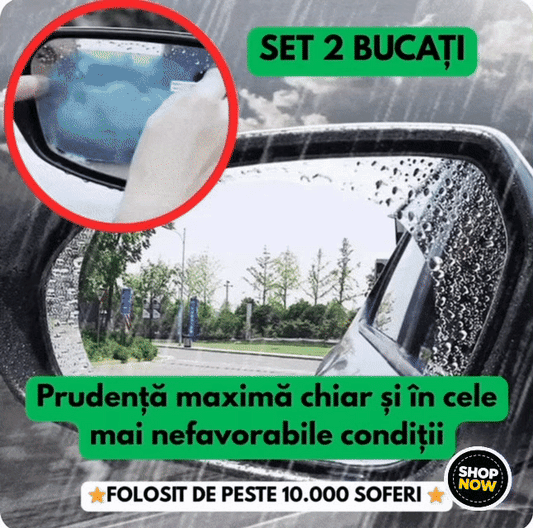 [Set 2x] Folie auto oglinda retrovizoare