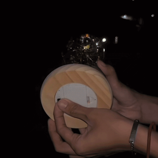 Trandafir decorativ cu LED in cupola transparenta | Flori colorate luminoase